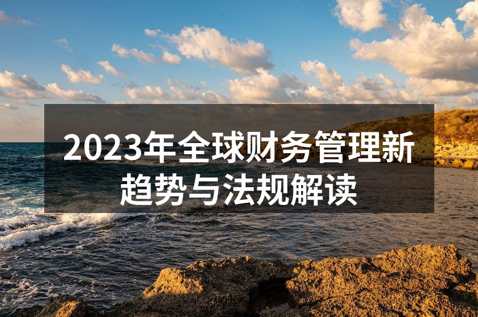 2023年全球财务管理新趋势与法规解读
